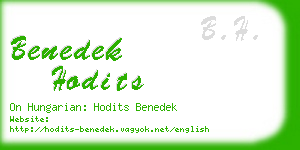 benedek hodits business card